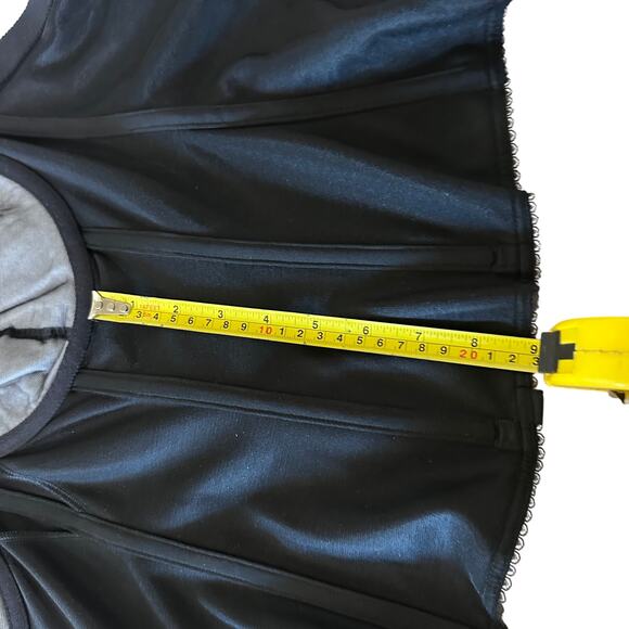 NWT Dominique Juliette Satin Corset size 44D color Black Long-Line Bustier Goth - Picture 11 of 11